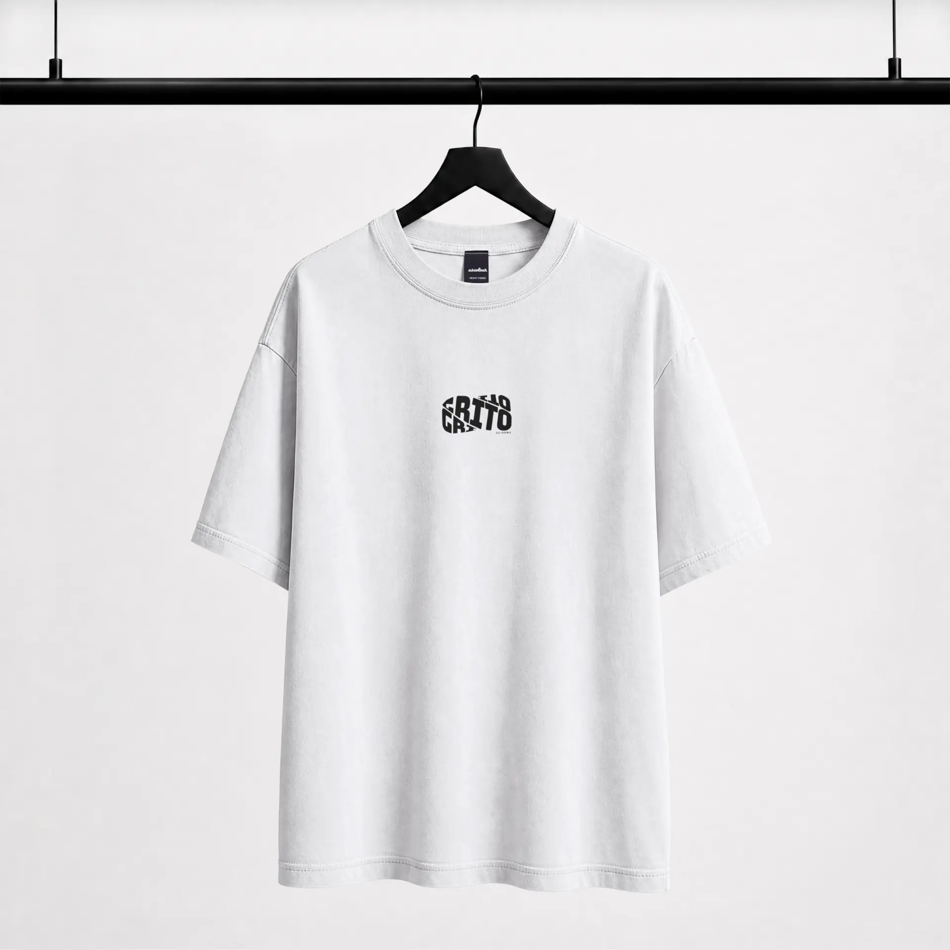 GRITO California Tee in white — front chest print